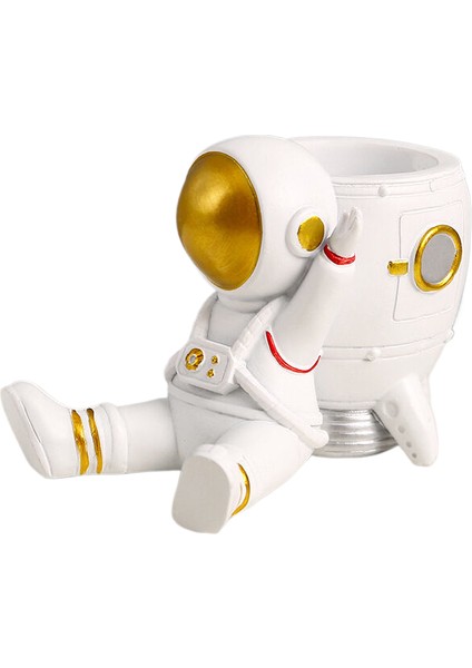 Astronaut Kalem Tutucusu Masaüstü Depolaması Evi Dekor Telefonu Tutucusu (Yurt Dışından)
