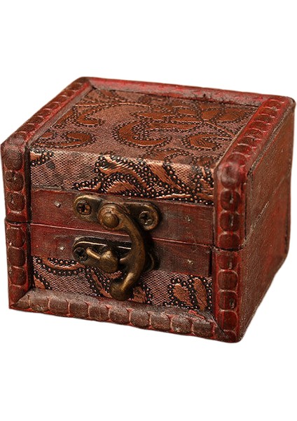 Retro Küçük Kare Kutusu, Depo Kutusu, El Yapılmış Vintage Ateş Propları, Masaüstü Ornamentları (Yurt Dışından)