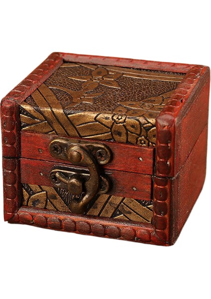 Retro Küçük Kare Kutusu, Depo Kutusu, El Yapılmış Vintage Ateş Propları, Masaüstü Ornamentları (Yurt Dışından)