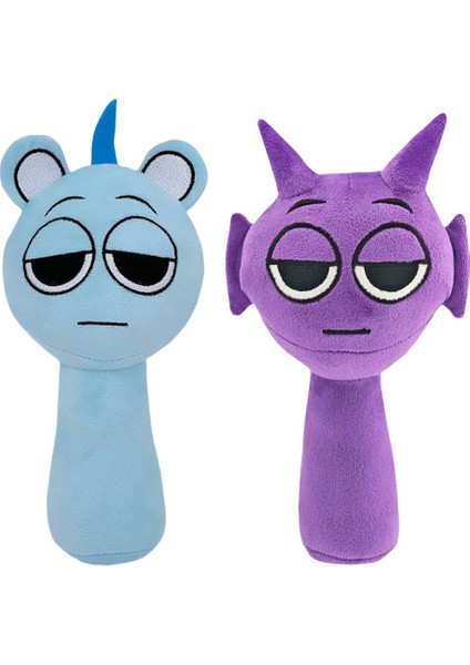 2 Parça Set 25Cm Sprunki Ritim Kutusu Oyuncak Peluş (Yurt Dışından)