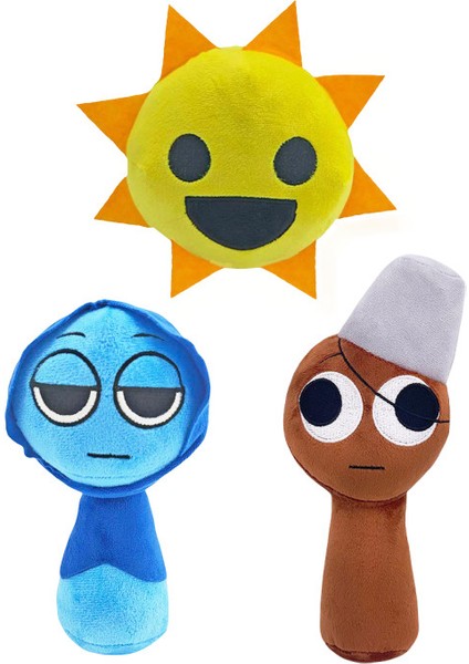 3 Parça Set 25Cm Sprunki Ritim Kutusu Oyuncak Peluş (Yurt Dışından)