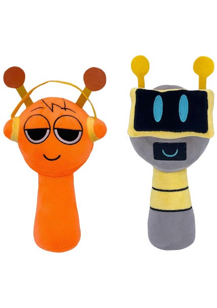 2 Parça Set 25Cm Sprunki Ritim Kutusu Oyuncak Peluş (Yurt Dışından)