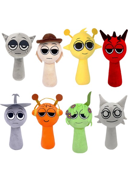 8 Parça Set 25Cm Sprunki Ritim Kutusu Oyuncak Peluş (Yurt Dışından)