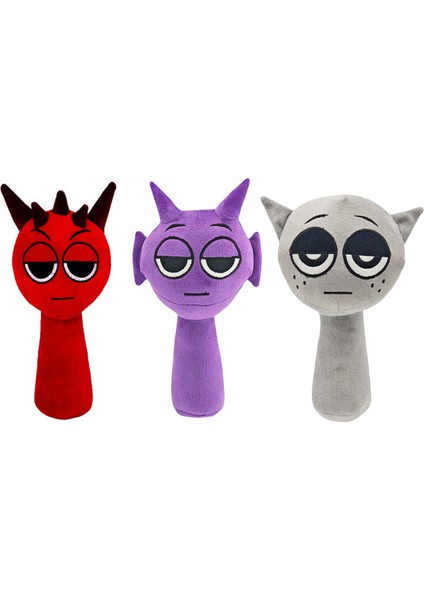 3 Parça Set 25Cm Sprunki Ritim Kutusu Oyuncak Peluş (Yurt Dışından)
