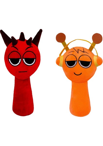 2 Parça Set 25Cm Sprunki Ritim Kutusu Oyuncak Peluş (Yurt Dışından)