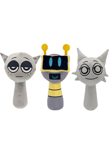 3 Parça Set 25Cm Sprunki Ritim Kutusu Oyuncak Peluş (Yurt Dışından)