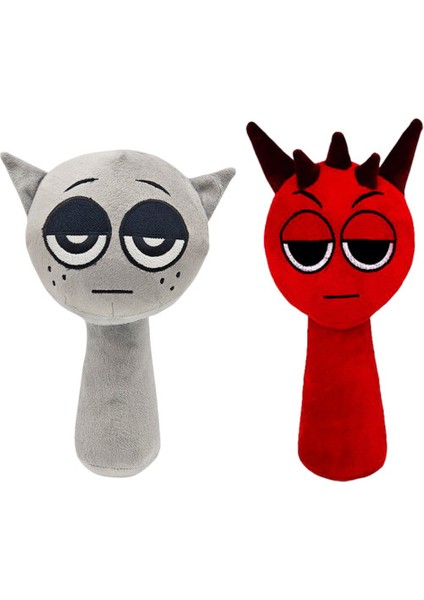 2 Parça Set 25Cm Sprunki Ritim Kutusu Oyuncak Peluş (Yurt Dışından)