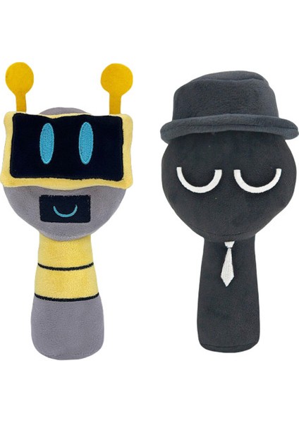 2 Parça Set 25Cm Sprunki Ritim Kutusu Oyuncak Peluş (Yurt Dışından)