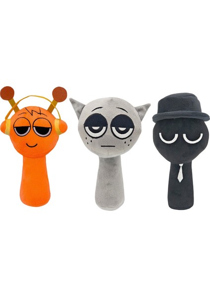 3 Parça Set 25Cm Sprunki Ritim Kutusu Oyuncak Peluş (Yurt Dışından)