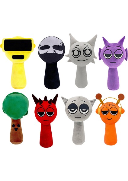8 Parça Set 25Cm Sprunki Ritim Kutusu Oyuncak Peluş (Yurt Dışından)