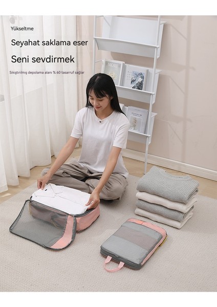 Seyahat Altı Parçalı Sıkıştırma Depolama Seti Büyük Kapasiteli Giysi Bagaj Organizasyon Depolama (Yurt Dışından) fiyatları