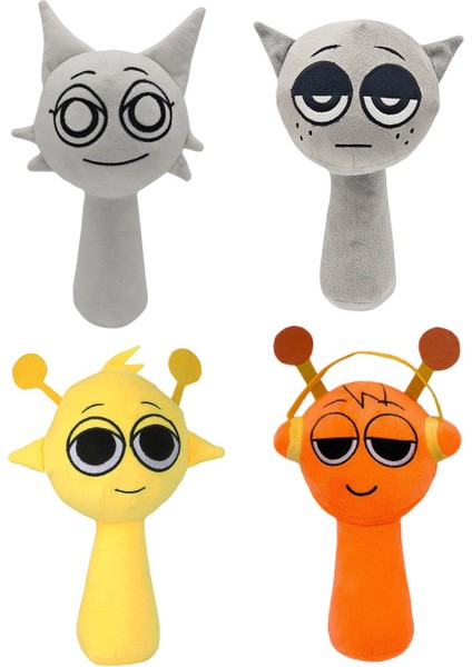 4 Parça Set 25Cm Sprunki Ritim Kutusu Oyuncak Peluş (Yurt Dışından)