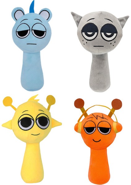 4 Parça Set 25Cm Sprunki Ritim Kutusu Oyuncak Peluş (Yurt Dışından)