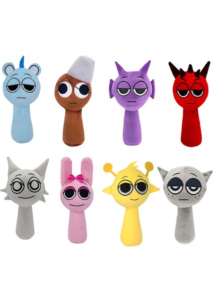 6 Parça Set 25Cm Sprunki Ritim Kutusu Oyuncak Peluş (Yurt Dışından)