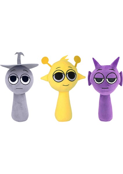 3 Parça Set 25Cm Sprunki Ritim Kutusu Oyuncak Peluş (Yurt Dışından)