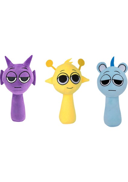 3 Parça Set 25Cm Sprunki Ritim Kutusu Oyuncak Peluş (Yurt Dışından)