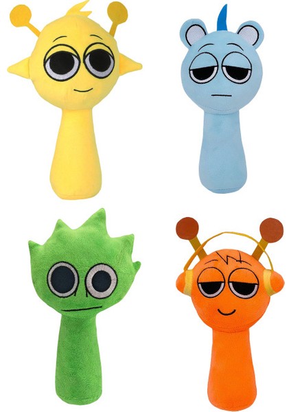 4 Parça Set 25Cm Sprunki Ritim Kutusu Oyuncak Peluş (Yurt Dışından)