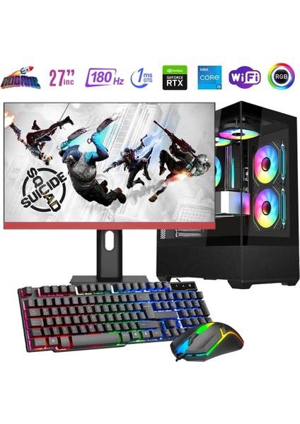 I5 13400F 32GB Ddr4 1tb M2 12GB RTX4070 27" 180Hz Mon. Oyun Bilgisayarı