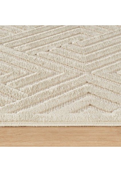 7/24 İskandinav Olav Beyaz 80x150 cm Salon Mutfak Halısı Yolluk Kilim indirimleri