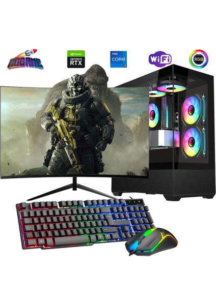 I7 12700F 32GB Ddr4 1tb M2 12GB RTX4070 24" 100Hz Mon. Oyun Bilgisayarı
