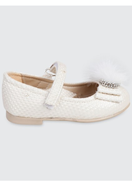 Kız Çocuk Babet Ayakkabı 21-25 Numara Sedef