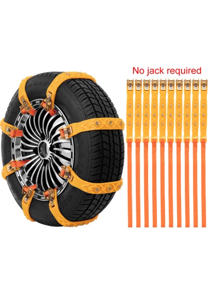 10 Parça Suv Genel Çamur Kar Lastiği Zinciri Acil Yardım Kar Kırma Kalın Tpu Lastiklere Zarar Vermeyen Kar Zincirleri Için Araba (Yurt Dışından)