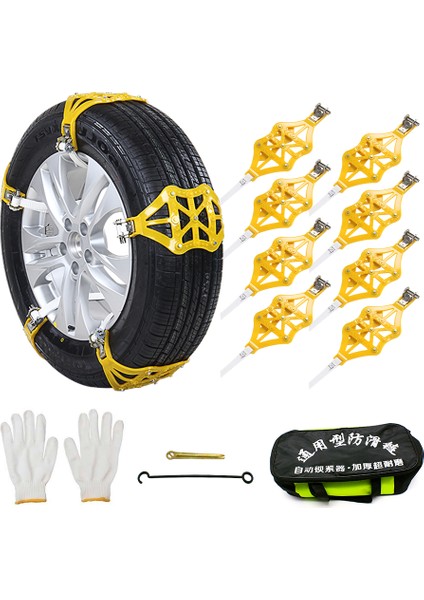 8 Adet Araçlar Için Kar Zinciri Kaymayı Önleyici Kar Lastiği Zinciri Sığır Tendonu Tekerlek Zinciri Kaymaz Buz Kar Çamur Yol Güvenliği Anti Kayma (Yurt Dışından)