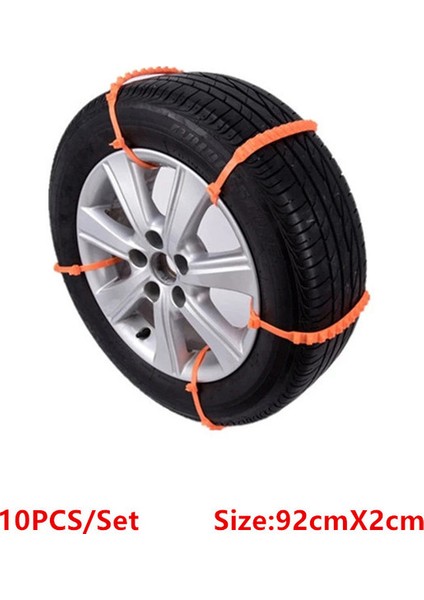10 Parça Toyota Suv Jeep Kamyon Için Otomatik Kar Zinciri Araba Kar Çamuru Lastik Çekiş Mat Tekerlek Zinciri Kaymaz Kaymaz Tutma Takımları (Yurt Dışından)