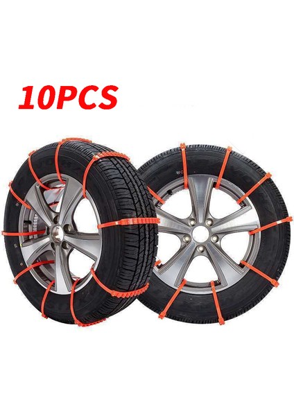 10 Parça Kar Offroad Lastik Zinciri Kar Zincirleri Kayma Kar Alasımı Lastik Ding Anti Tekerlekler Karlı Araçlar Kar Lastik Zinciri Kumaş (Yurt Dışından)