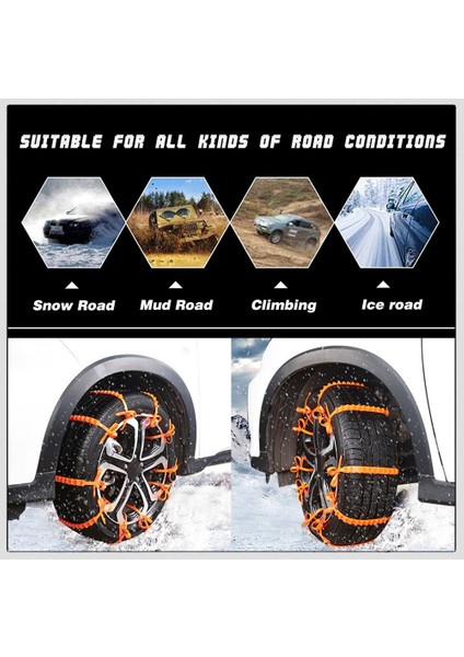 10 Parça Kar Offroad Lastik Zinciri Kar Zincirleri Kayma Kar Alasımı Lastik Ding Anti Tekerlekler Karlı Araçlar Kar Lastik Zinciri Kumaş (Yurt Dışından) indirimleri