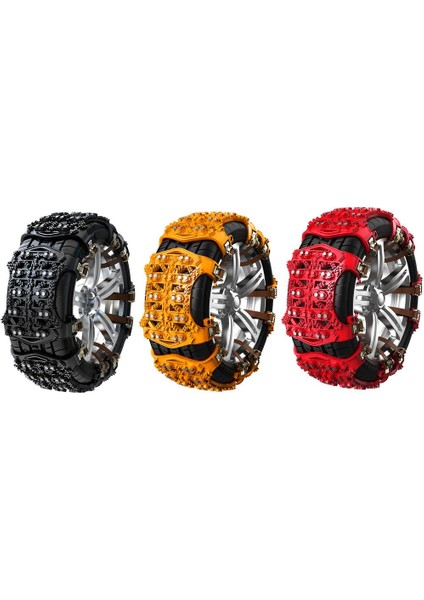 Siyah 6 Adet Kaymaz Kayış Otomobil Tekerlek Zinciri Araba Lastiği Kar Zincirleri Buz Kum Çamurlu Sürüş Için Suv Van Araçlar Için Ücretsiz Depolama Çantası ve Eldiven Ile (Yurt Dışından) modelleri