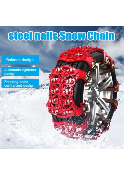 Siyah 6 Adet Kaymaz Kayış Otomobil Tekerlek Zinciri Araba Lastiği Kar Zincirleri Buz Kum Çamurlu Sürüş Için Suv Van Araçlar Için Ücretsiz Depolama Çantası ve Eldiven Ile (Yurt Dışından) indirimleri