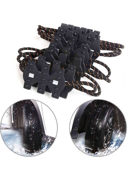 M Beden Araba Kamyon Suv Mpv Için 4 Adet Kış Antiskid Acil Zincir Kar Lastik Zinciri (Yurt Dışından)