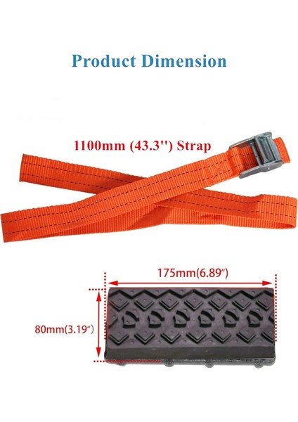 Çanta Olmadan 1 Adet Kar Lastiği Çekiş Blokları Çantasıyla Acil Kar Çamur Kum Lastik Zincir Kayışları Için Dayanıklı Pu Kayma Önleyici Araç Lastiği Tırmanma Blokları (Yurt Dışından) fırsatları