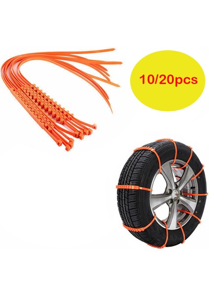 10 Adet (Çekme Tekerleği) Pcs Evrensel Araç Kış Kar Lastik Kaydırmaz Zincir Lastik Kar Zinciri Tekerlek Lastik Kemer Kış Açık Hava Acil Zincir (Yurt Dışından)