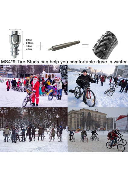 100 Adet Bisikletler ve Motorlar Için 9 mm Karbür Tırnaklı Tungsten Lastik Çiviler Kar Kaymaz Sivri Uçlar Anti-Slip Anti-Buz ile Montaj Aleti (Yurt Dışından) fırsatları