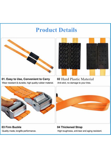 Çanta Olmadan 1 Adet Benoo Pcs Dayanıklı Pu Kaymayan Araç Lastiği Çekiş Blokları Çantası Ile Acil Kar Çamur Kum Lastik Zincir Kayışları Için Kar Çamur Buz'a Karşı (Yurt Dışından) indirimleri