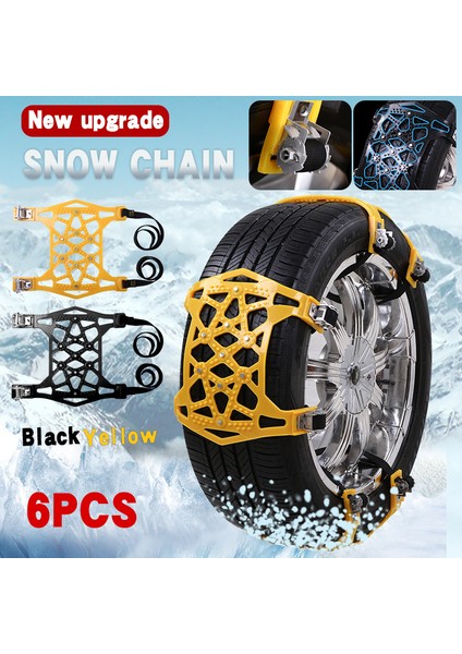 1 Adet Siyah Tpu Kar Zinciri Genel Araba Lastiği Için Kalın Kar Zinciri Evrensel Araba Takımı Suv Off-Road Güvenliği Çamur Zemin Kaymaz. (Yurt Dışından) fiyatları