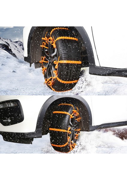 Kış Lastik Tekerlek Kar Zinciri Kaymayı Önleyici Zincir Tekerlek Lastik Kemer Kış Açık Hava Acil Zincir (Yurt Dışından)
