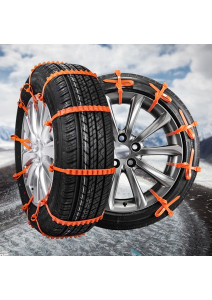 Artı Ayarla Araba Kış Kar Lastik Zincirleri Seti Acil Durum Anti-Kayma Lastikler Çamurlu Yol Için Universal Kauçuk Naylon Kayışlar (Yurt Dışından) fırsatları