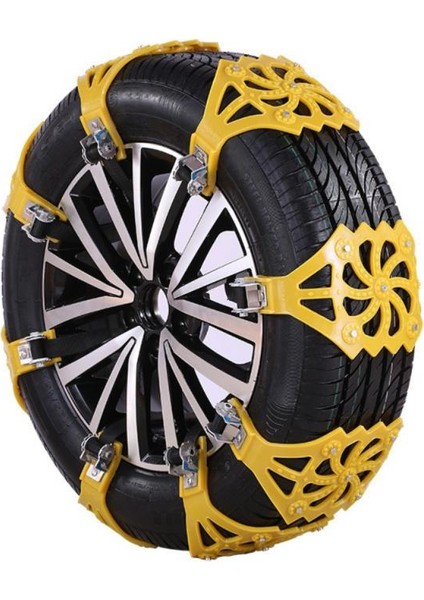 1 Adet Sarı 1 Adet Araba Lastik Kaydırmaz Zinciri Oxford Tekerlek Zinciri Kar Çamur Kum Yolda Dayanıklı Kaydırmaz Zincir Güvenlik Acil Durum Aksesuarı (Yurt Dışından)