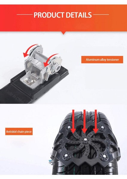 1 Adet Sarı 1 Adet Araba Lastik Kaydırmaz Zinciri Oxford Tekerlek Zinciri Kar Çamur Kum Yolda Dayanıklı Kaydırmaz Zincir Güvenlik Acil Durum Aksesuarı (Yurt Dışından) fiyatları