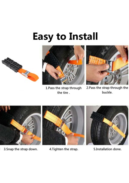 Sarı Evrensel Lastik Kar Zinciri Enkaz Kayışı Çamur Kum Sorun Acil Lastik Çeki Blok Kurtarma Aracı Off Road 4x4 Araç Aksesuarları (Yurt Dışından)
