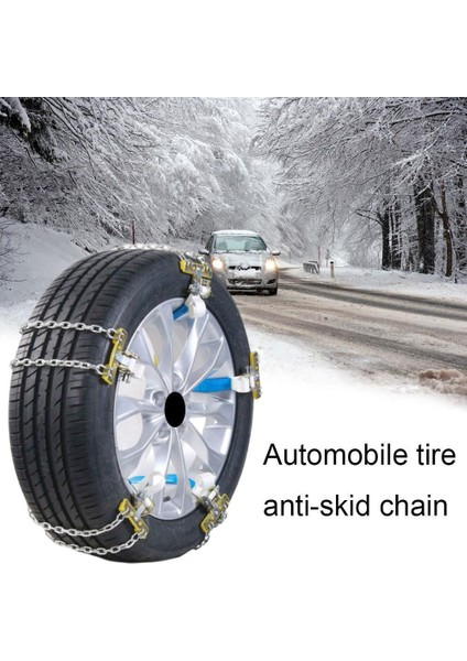 205-225MM 1 Adet Evrensel Araba Lastik Kaydırmaz Zincir Anti-Aşınma Çelik Zincir Kış Buz Kamyon Zincirleri Otomatik Suv Araba Tekerlek Çamur Yolu Güvenli (Yurt Dışından) indirimleri