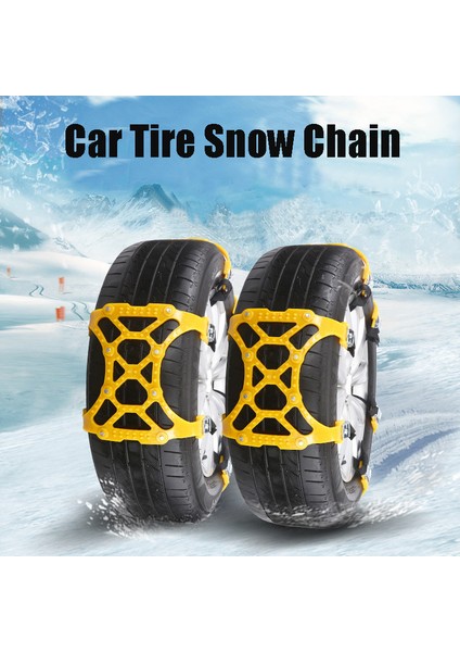 Sarı 1 Adet Araba Lastik Kar Zinciri Otomobil Kamyon Ayarlanabilir Kış Çamur Kaymaz Güvenlik Acil Güvenlik Lastik Tekerlek Zinciri Kemer (Yurt Dışından) modelleri