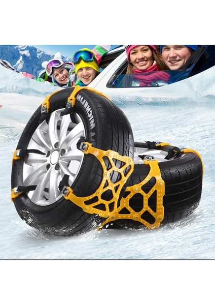 Sarı 1 Adet Araba Lastik Kar Zinciri Otomobil Kamyon Ayarlanabilir Kış Çamur Kaymaz Güvenlik Acil Güvenlik Lastik Tekerlek Zinciri Kemer (Yurt Dışından) indirimleri
