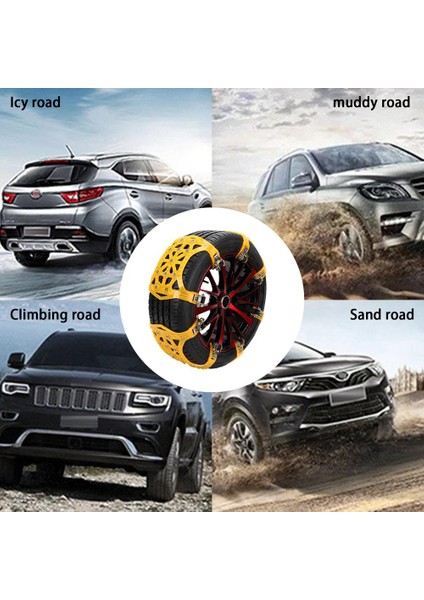 C 1 Adet Evrensel Tpu Kar Lastiği Tekerlek Zinciri Araç Kaymayı Önleyici Buz Kar Çamur Kum Yol Güvenli Sürüş Kamyon Suv Oto Araç Aksesuarları (Yurt Dışından)