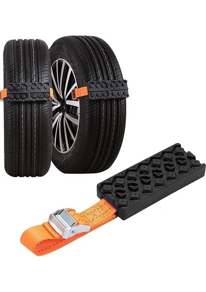 Tekerlek Zinciri Kayışları Dayanıklı Pu Kaymayı Önleyici Bir Set Araba Lastik Çekiş Blokları Çantası ile Acil Durum Kar Çamur Kum Karşı Kar Veya Buz Için (Yurt Dışından)