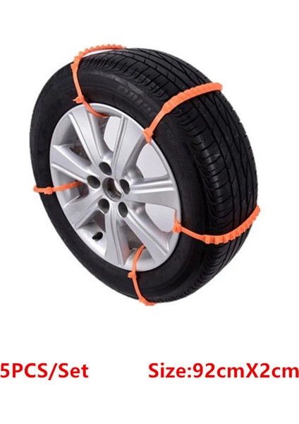 5 Adet Toyota Suv Jeep Kamyon Için Otomatik Kar Zinciri Araba Kar Çamuru Lastik Çekiş Mat Tekerlek Zinciri Kaymaz Kaymaz Tutma Takımları (Yurt Dışından)