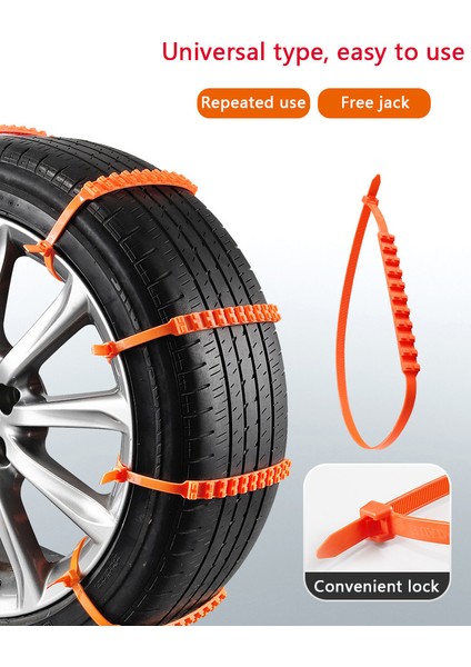 1 Parça Kar Zinciri Kablo Bağı Nilon Kar Araba Kaymayan Zincir Halıları Lastik Suv Tekerlek Lastik Kayışı Kar Bantları Için Anti Kayma (Yurt Dışından)